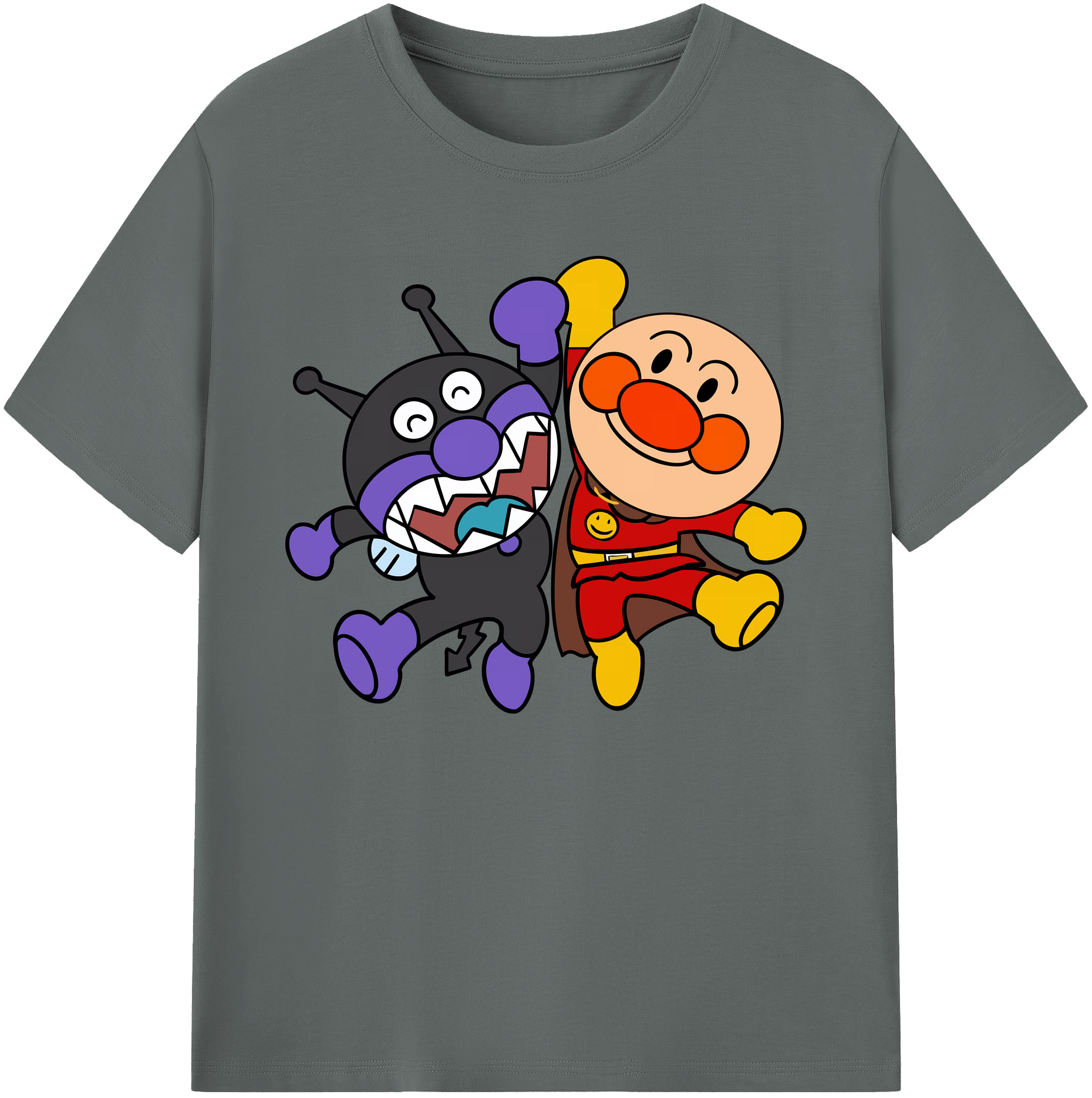 （画像用） アンパンマン Anpanman 綿100％ メンズ半袖Tシャツ｜肌触りやわらか＆通気性